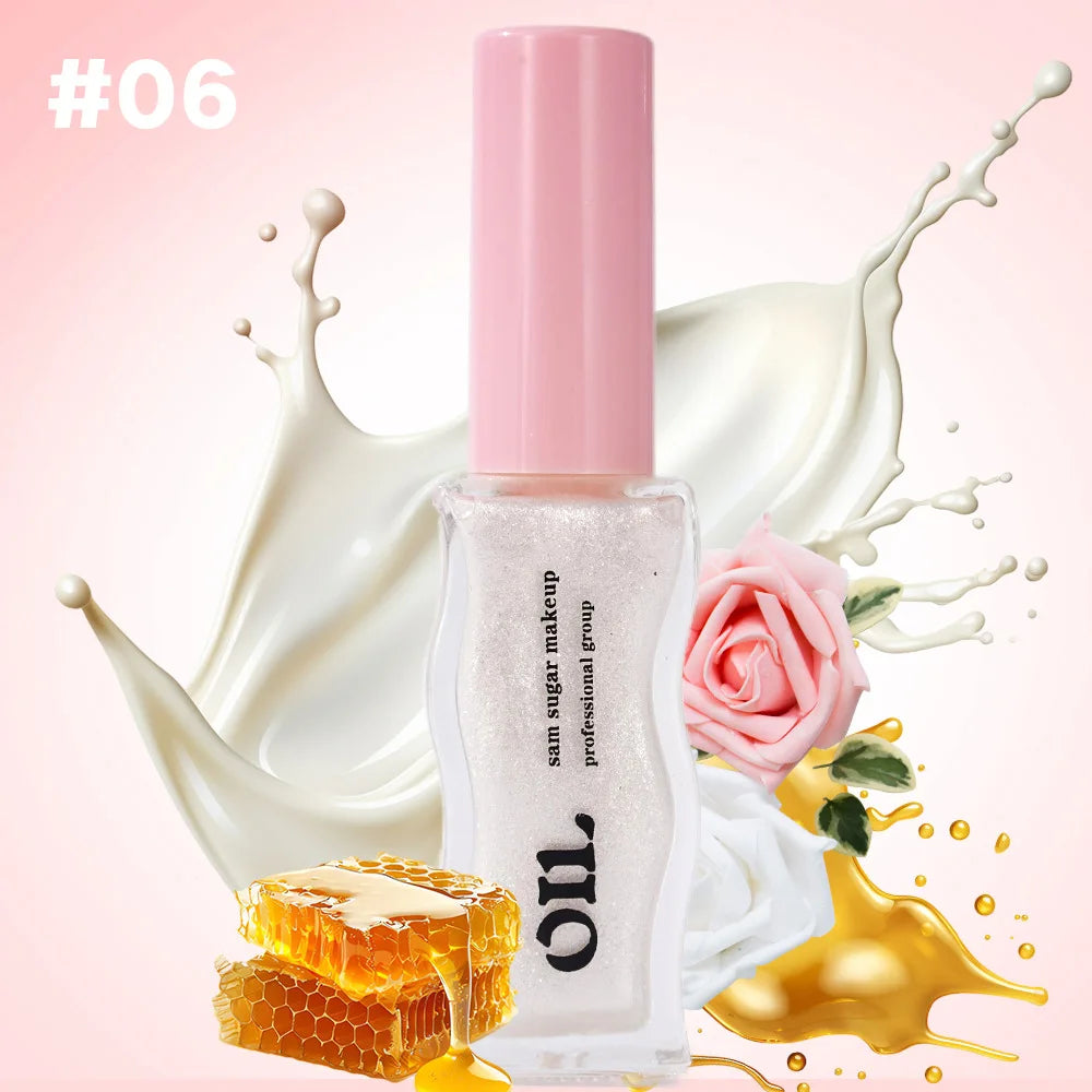 Hidratante óleo labial kit com 6 cores (8ml)